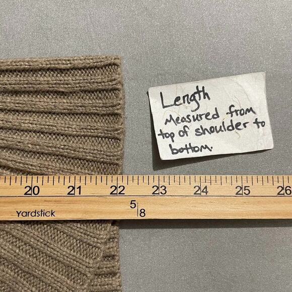 Y2K 2000s Mossimo Shrug Size Medium Mocha Mousse Bolero Cardigan Cable Knit Boho - Picture 9 of 9